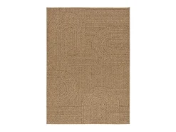Alfombra exterior - geométrico efecto yute - natural - 160 x 230 cm - ACRA