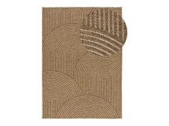Alfombra exterior - geométrico efecto yute - natural - 200 x 290 cm - ACRA