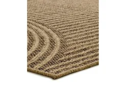 Alfombra exterior - geométrico efecto yute - natural - 80 x 150 cm - ACRA