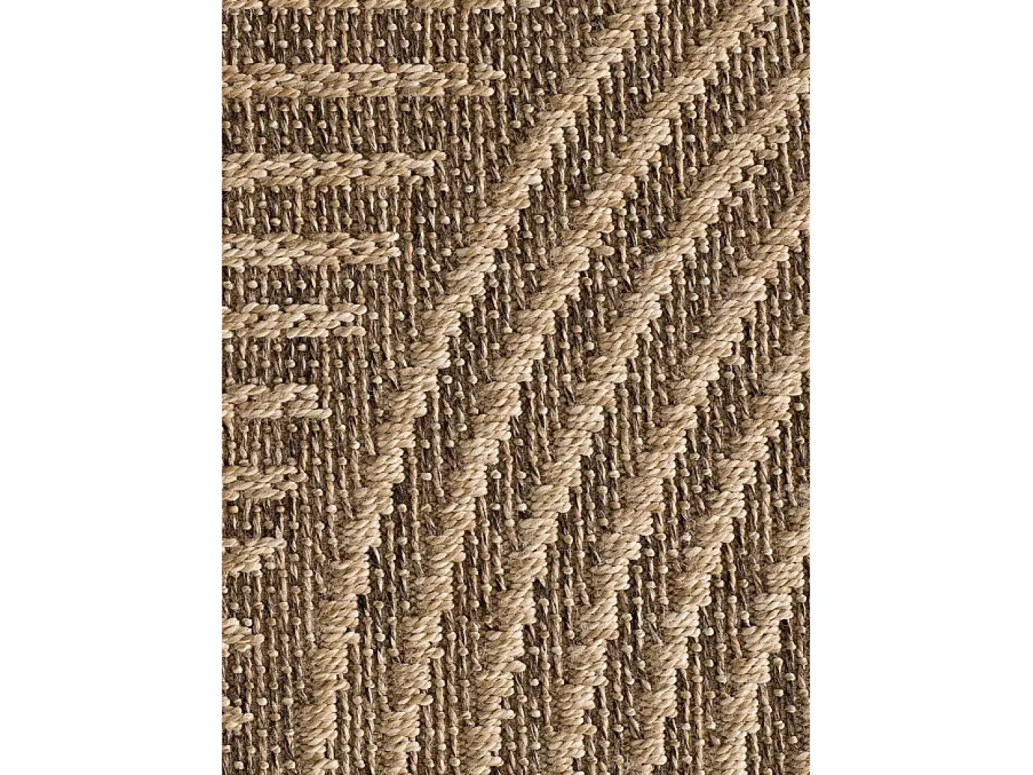 Alfombra exterior - geométrico efecto yute - natural - 160 x 230 cm - ACRA