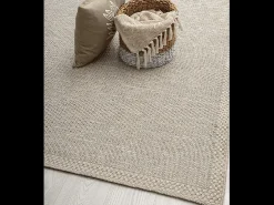 Alfombra Exterior Interior diseño moderno - Beige gris - 80 x 150 cm - CALGARY