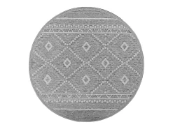 Alfombra Exterior Interior diseño moderno - Gris - 120 cm Redondo - CALGARY