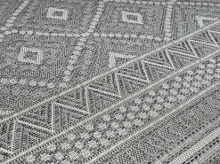 Alfombra Exterior Interior diseño moderno - Gris - 120 x 160 cm - CALGARY