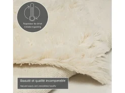 Alfombra Flokati de Grecia diámetro 120 cm Naturaleza Flokos 1250