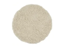 Alfombra Flokati de Grecia diámetro 100 cm Naturaleza Flokos 1250