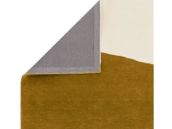 Alfombra geométrica de lana, viscosa y nylon - 120x170cm - negro, crema, ocre - Matrix Signature