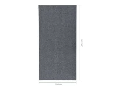 Alfombra gris de 100x200 cm