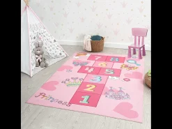Alfombra Happy Life Juego Princesa - Rosa - 120x160 cm