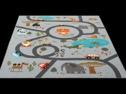 Alfombra Happy Life Juego Safari - Gris - 200x290 cm