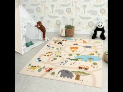 Alfombra Happy Life Juego Safari - Beige - 200 cm Redonda