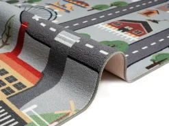 Alfombra Happy Life Juego - Gris - 100x200 cm