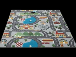 Alfombra Happy Life Juego - Gris - 140x200 cm