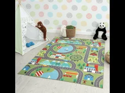 Alfombra Happy Life Juego - Verde - 80x150 cm