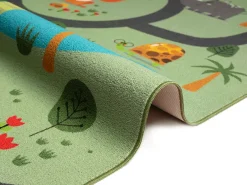 Alfombra Happy Life Juego Safari - Verde - 160 cm Redonda