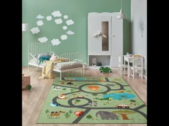 Alfombra Happy Life Juego Safari - Verde - 240x340 cm