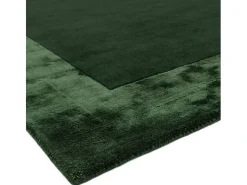 Alfombra hecha a mano Alfombra hecha a mano de lana y viscosa - 120x170cm - Verde - Ascot