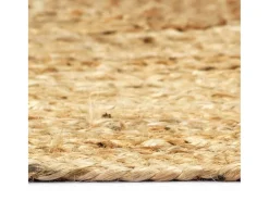 Alfombra hecha a mano de yute natural 80x160 cm ES90579