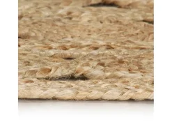 Alfombra hecha a mano de yute trenzado 150 cm ES60679