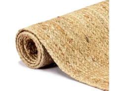 Alfombra hecha a mano de yute natural 80x160 cm