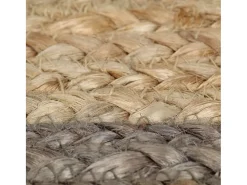 Alfombra hecha a mano de yute con borde gris 150 cm ES61338
