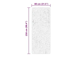 Alfombra HUARTE de pelo corto suave y lavable negra 80x250 cm