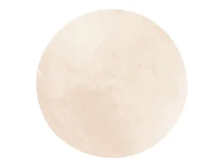 Alfombra HUARTE de pelo corto suave y lavable en color beige, Ø 80 cm