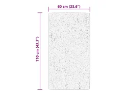Alfombra HUARTE de pelo corto suave y lavable beige 60x110 cm