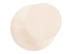 Alfombra HUARTE de pelo corto suave y lavable en color beige Ø 160 cm
