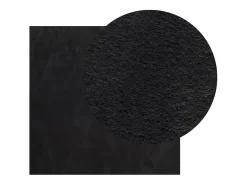 Alfombra HUARTE de pelo corto suave y lavable negra 200x200 cm