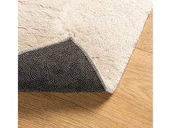 Alfombra HUARTE de pelo corto suave y lavable beige 80x200 cm