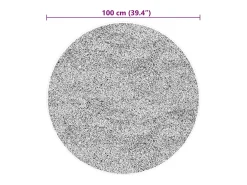 Alfombra HUARTE de pelo corto suave y lavable, verde bosque, Ø 100 cm