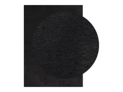 Alfombra HUARTE de pelo corto suave y lavable negra 140x200 cm