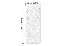 Alfombra HUARTE de pelo corto suave y lavable en gris 80x200 cm