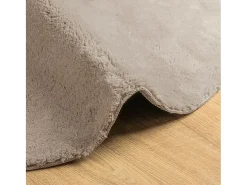 Alfombra HUARTE de pelo corto suave y lavable, color arena, Ø 100 cm
