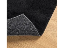 Alfombra HUARTE de pelo corto suave y lavable negra 240x240 cm