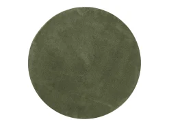 Alfombra HUARTE de pelo corto suave y lavable, verde bosque, Ø 80 cm