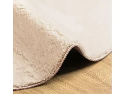 Alfombra HUARTE de pelo corto suave y lavable en color beige Ø 200 cm