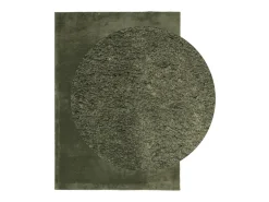 Alfombra HUARTE de pelo corto suave lavable verde bosque 200x280 cm