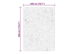 Alfombra HUARTE de pelo corto suave y lavable color crema 200x280 cm