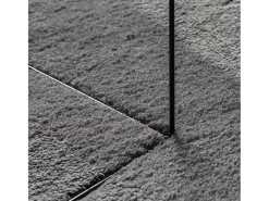 Alfombra HUARTE de pelo corto suave y lavable, color antracita, Ø 80 cm