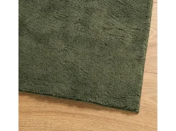 Alfombra HUARTE de pelo corto suave y lavable color verde bosque 200x200 cm