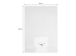 Alfombra infantil de osito en beige / crema