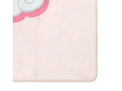 Alfombra infantil rosa 160x230 cm unicornio antideslizante lavable