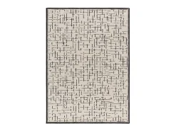 Alfombra interior - abstracto - blanco - 133 x 190 cm - RETRO