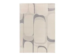 Alfombra interior - abstracto - beige / gris - 160 x 230 cm - PORTO