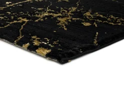 Alfombra interior - abstracto - negro - 80 x 150 cm - GOLD