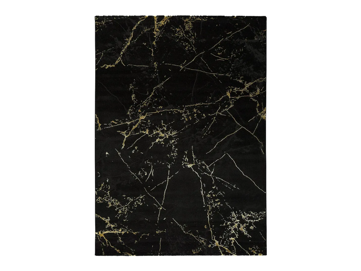 Alfombra interior - abstracto - negro - 80 x 150 cm - GOLD