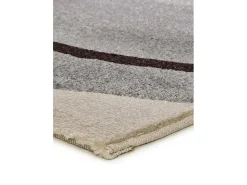 Alfombra interior - abstracto - beige / gris - 80 x 150 cm - LESSIA