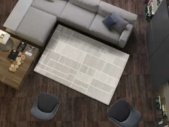 Alfombra interior - abstracto - crema - 80 x 150 cm - HL-ORIGIN