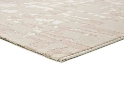 Alfombra interior - abstracto con relieve - beige - 133 x 190 cm - BARESA